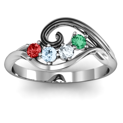 3 - 8 Stone Swirl Ring - Custom Jewellery By All Uniqueness