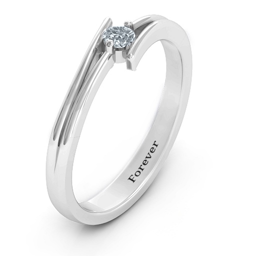 Double Line Bypass Ring - Custom Jewellery By All Uniqueness