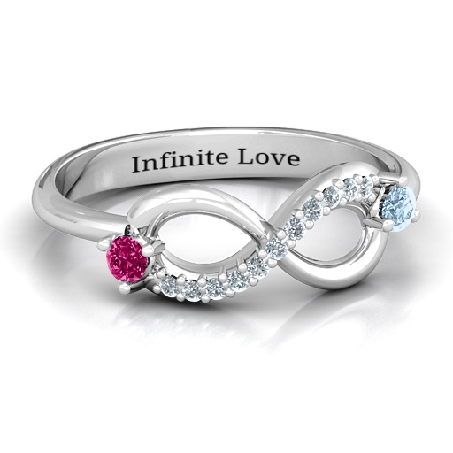 Double Stone Infinity Accent Ring - Custom Jewellery By All Uniqueness
