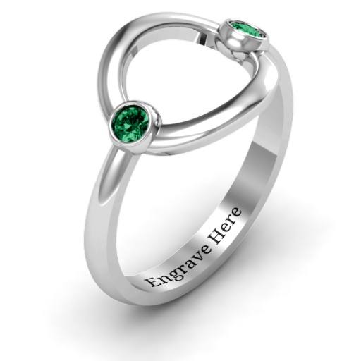 Double Stone Karma Ring - Custom Jewellery By All Uniqueness