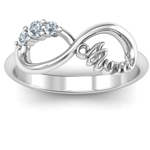 Mum s Infinite Love with Stones Ring - Custom Jewellery By All Uniqueness
