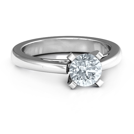 Silver Adoration Solitaire Ring - Custom Jewellery By All Uniqueness