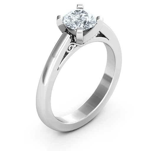 Silver Adoration Solitaire Ring - Custom Jewellery By All Uniqueness