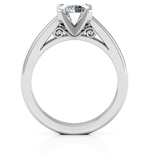 Silver Adoration Solitaire Ring - Custom Jewellery By All Uniqueness
