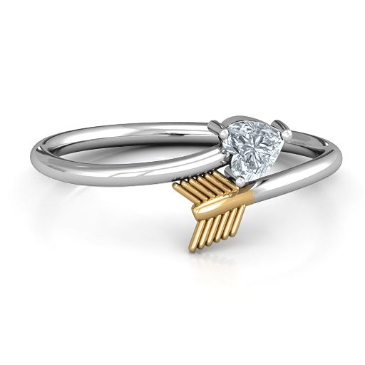 Silver Heart &amp; Arrow Ring - Custom Jewellery By All Uniqueness