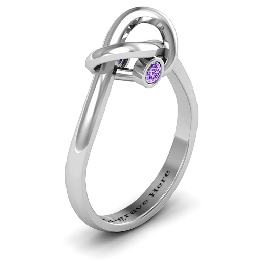 Silver Modern Infinity Heart Ring - Custom Jewellery By All Uniqueness