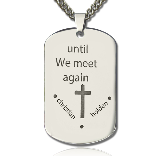 Remembrance Dog Tag Name Necklace - Custom Jewellery By All Uniqueness