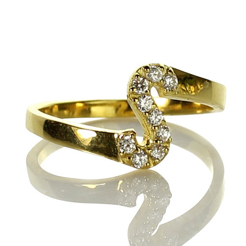 Custom Birthstone Initial Ring Gold Plated - Custom Jewellery By All Uniqueness