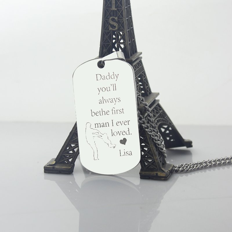 Father s Love Dog Tag Name Necklace - Custom Jewellery By All Uniqueness