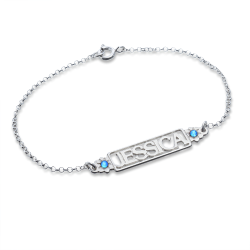 Birthstone Name Bracelet/Anklet - Custom Jewellery By All Uniqueness