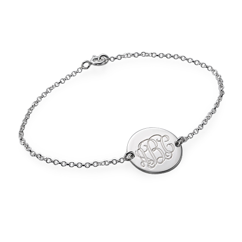 Silver Monogram Bracelet/Anklet - Custom Jewellery By All Uniqueness