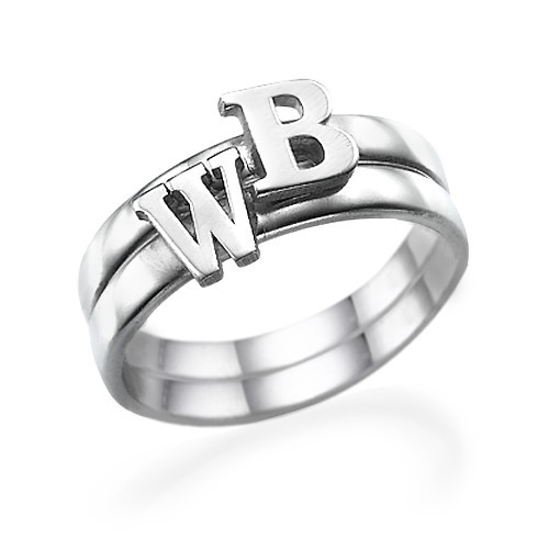 Initial Ring in Silver - Custom Jewellery By All Uniqueness