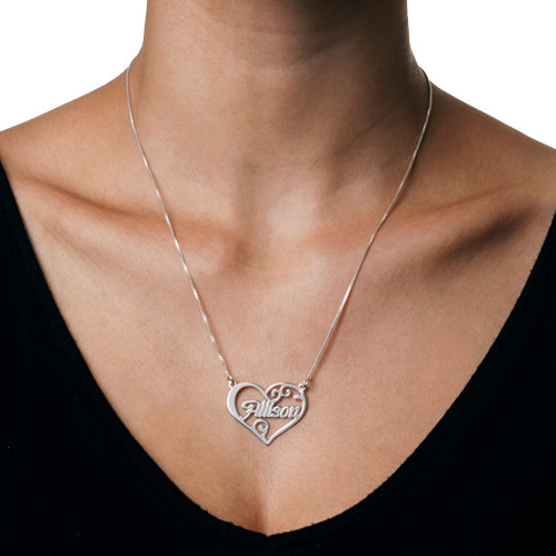 Heart Name Necklace - Custom Jewellery By All Uniqueness