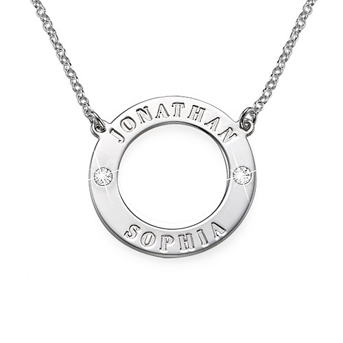 Silver Karma Necklace with Swarovski - Custom Jewellery By All Uniqueness