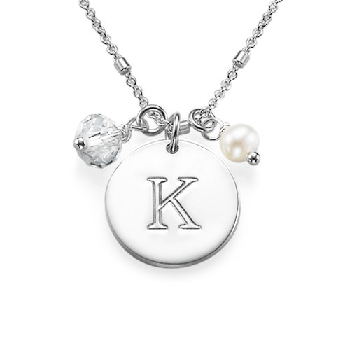 Silver Charm Initial Pendant - Custom Jewellery By All Uniqueness