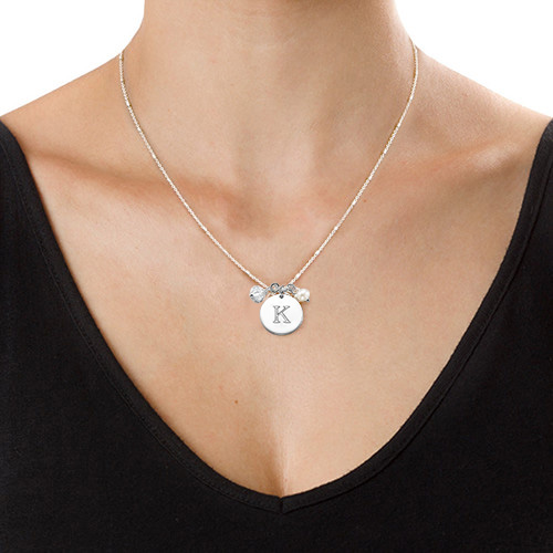 Silver Charm Initial Pendant - Custom Jewellery By All Uniqueness