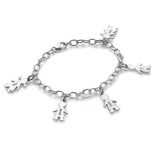 Silver Engraved Mothers Day Bracelet/Anklet - Custom Jewellery By All Uniqueness