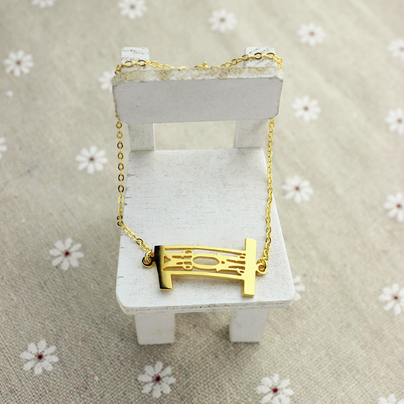 Personal Gold Plated 925 Silver 3 Initials Monogram Bracelet - Custom Jewellery By All Uniqueness