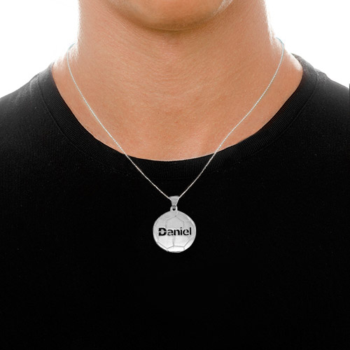 Silver Personlised Football Pendant - Custom Jewellery By All Uniqueness