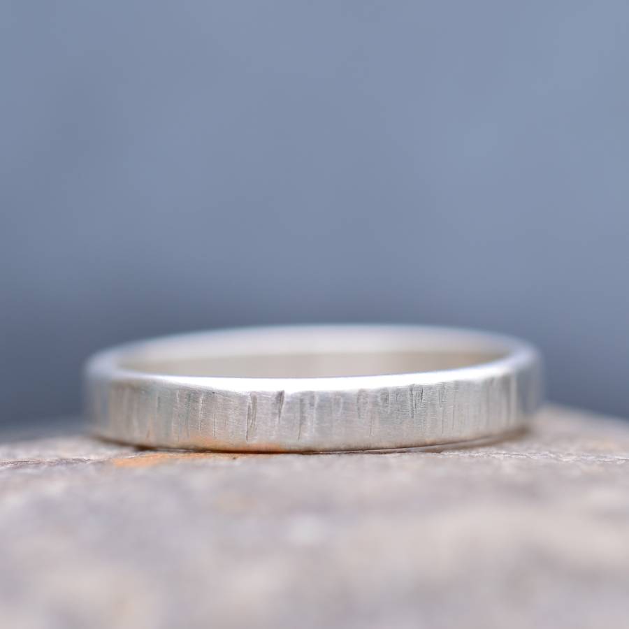 Silver Rippled Wedding Ring - Custom Jewellery By All Uniqueness