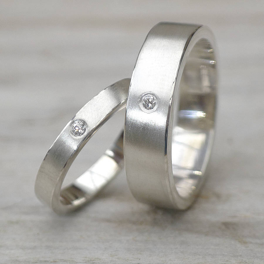 His And Hers Silver Wedding Rings - Custom Jewellery By All Uniqueness