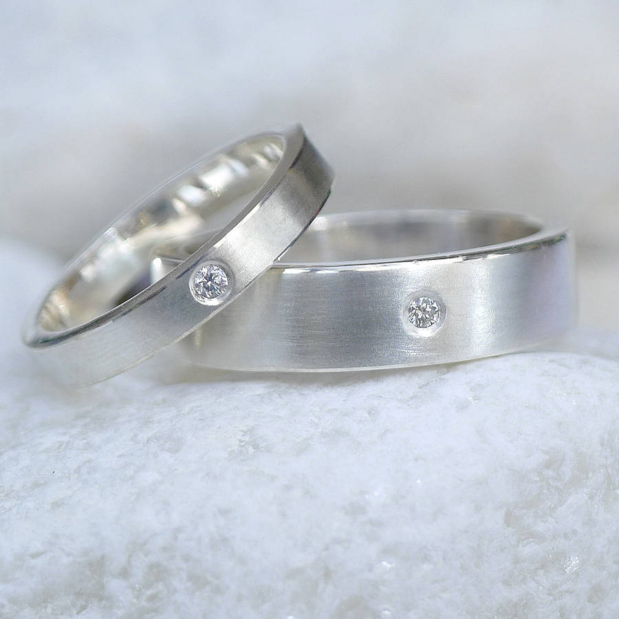 His And Hers Silver Wedding Rings - Custom Jewellery By All Uniqueness