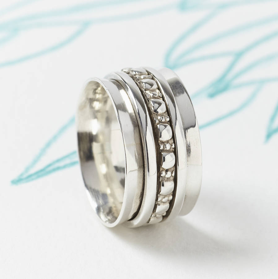 Maharani Silver Spinning Ring - Custom Jewellery By All Uniqueness