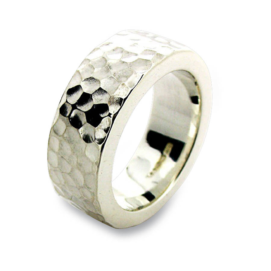 Silver Hammered Ring - Custom Jewellery By All Uniqueness